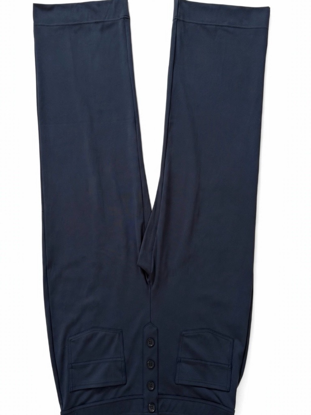 Women’s Navy Button-Front Pants